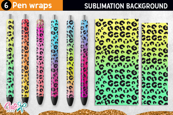 Download Leopard Pen Wraps Sublimation Designs - Leopard pen wraps Collection