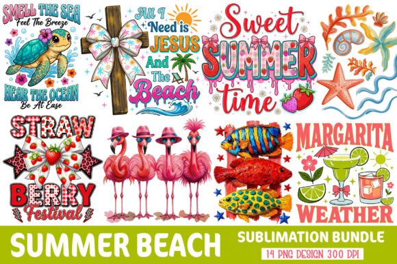 Download Summer Beach Sublimation Design - Beach sublimation Collection