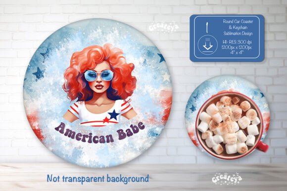 Download 4th of July Round Coaster Sublimation - Premium Resources