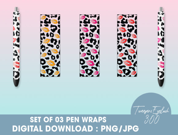 Download Kiss Leopard Pen Wraps PNG - Leopard pen wraps Collection