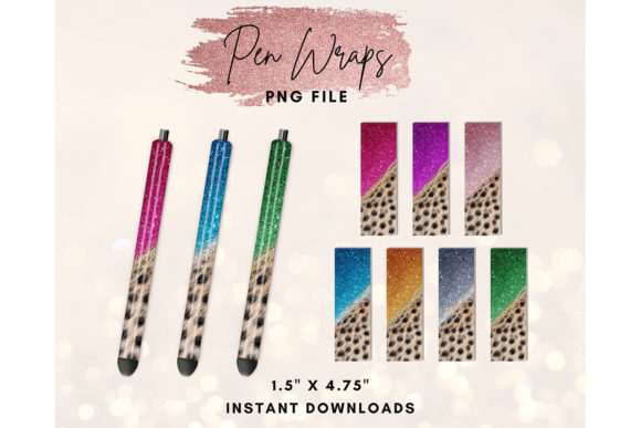 Download Leopard Pen Wraps Sublimation Glitter - Leopard pen wraps Collection