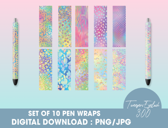 Download Iridescent Leopard Pen Wraps PNG - Leopard pen wraps Collection